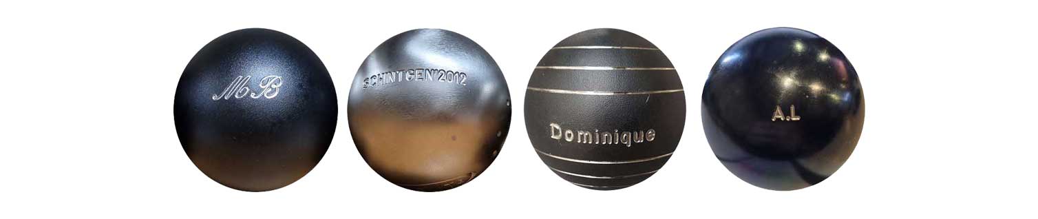 boules de pétanque gravées