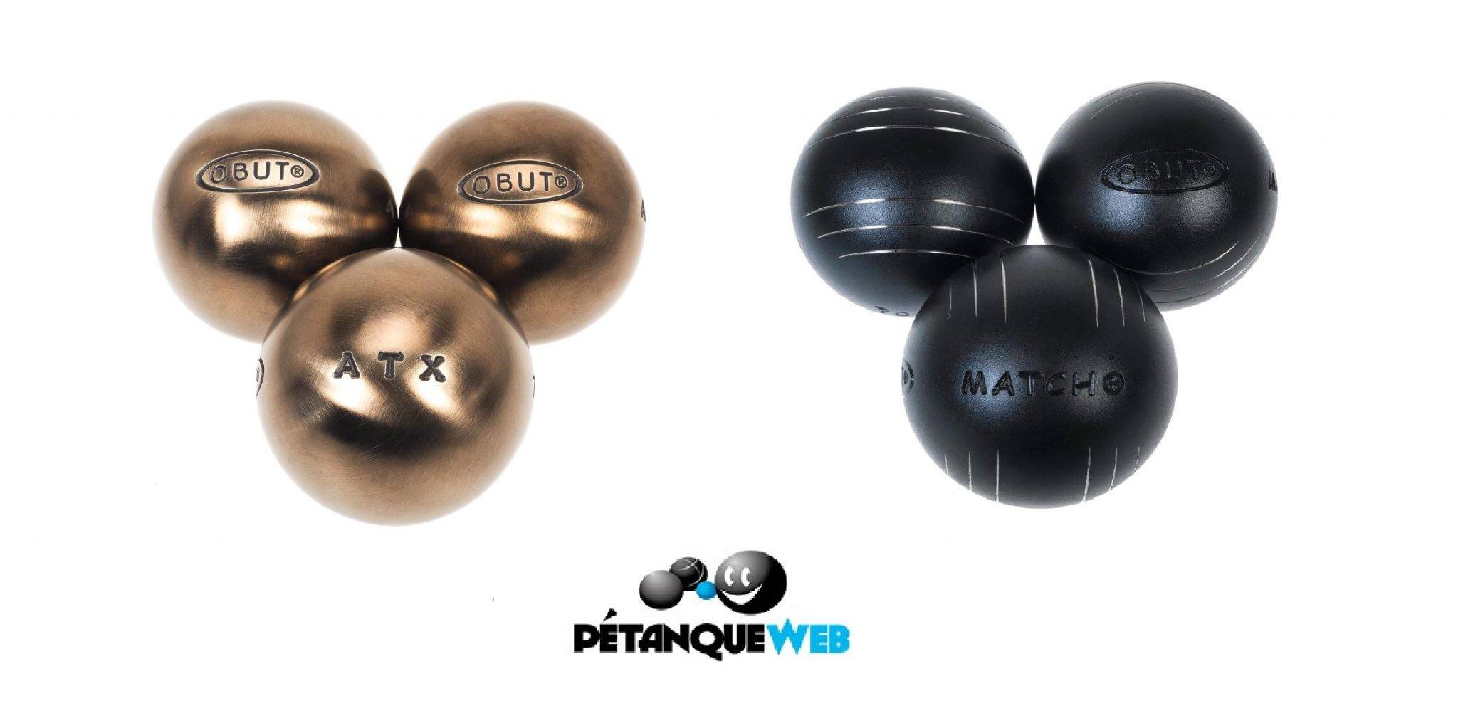 Boules de pétanque Match+ durete+ 74mm - Obut - Triplette compétition