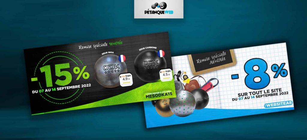 Une vente flash spéciale rentrée avec Pétanque web
