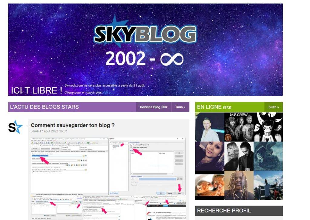 fermeture Skyblog
