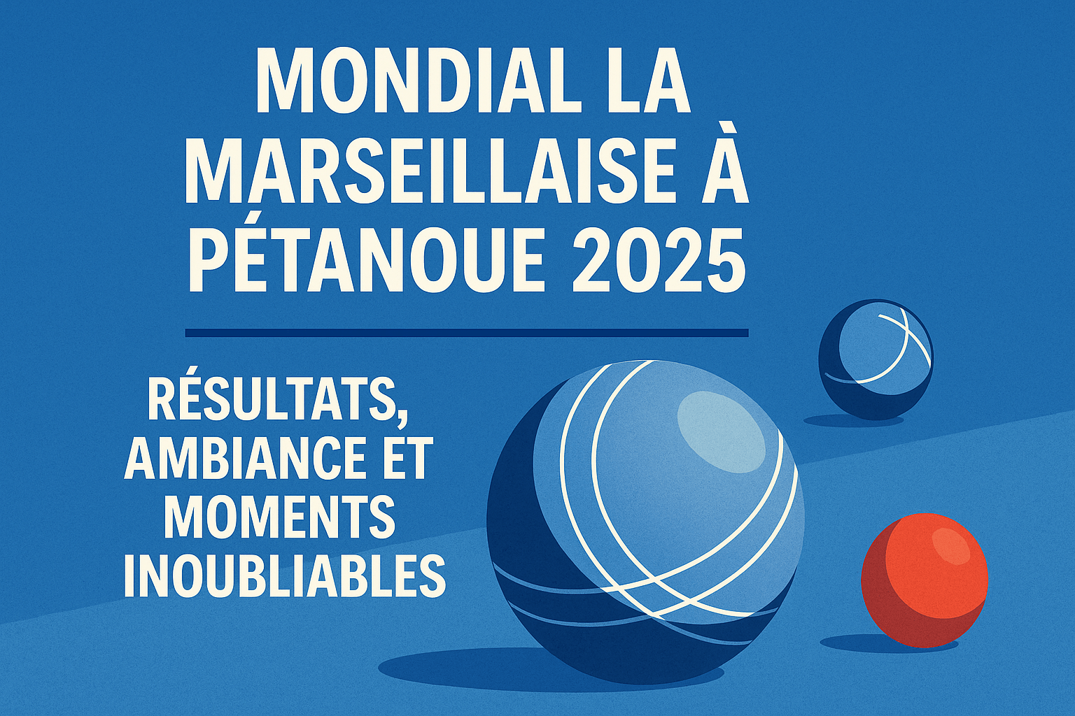 Le Mondial La Marseillaise à Pétanque 2025