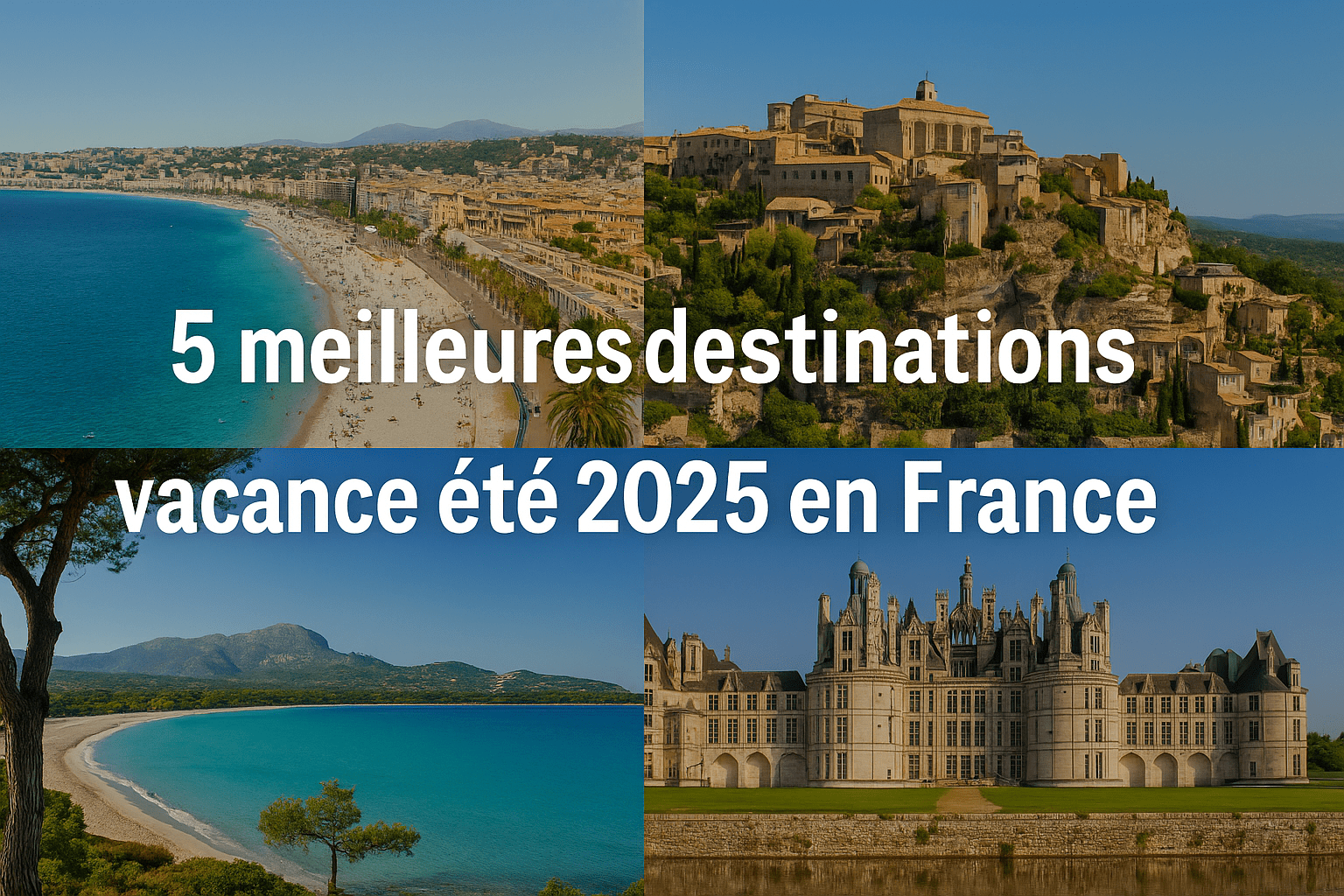5 destinations vacances été 2025 en France