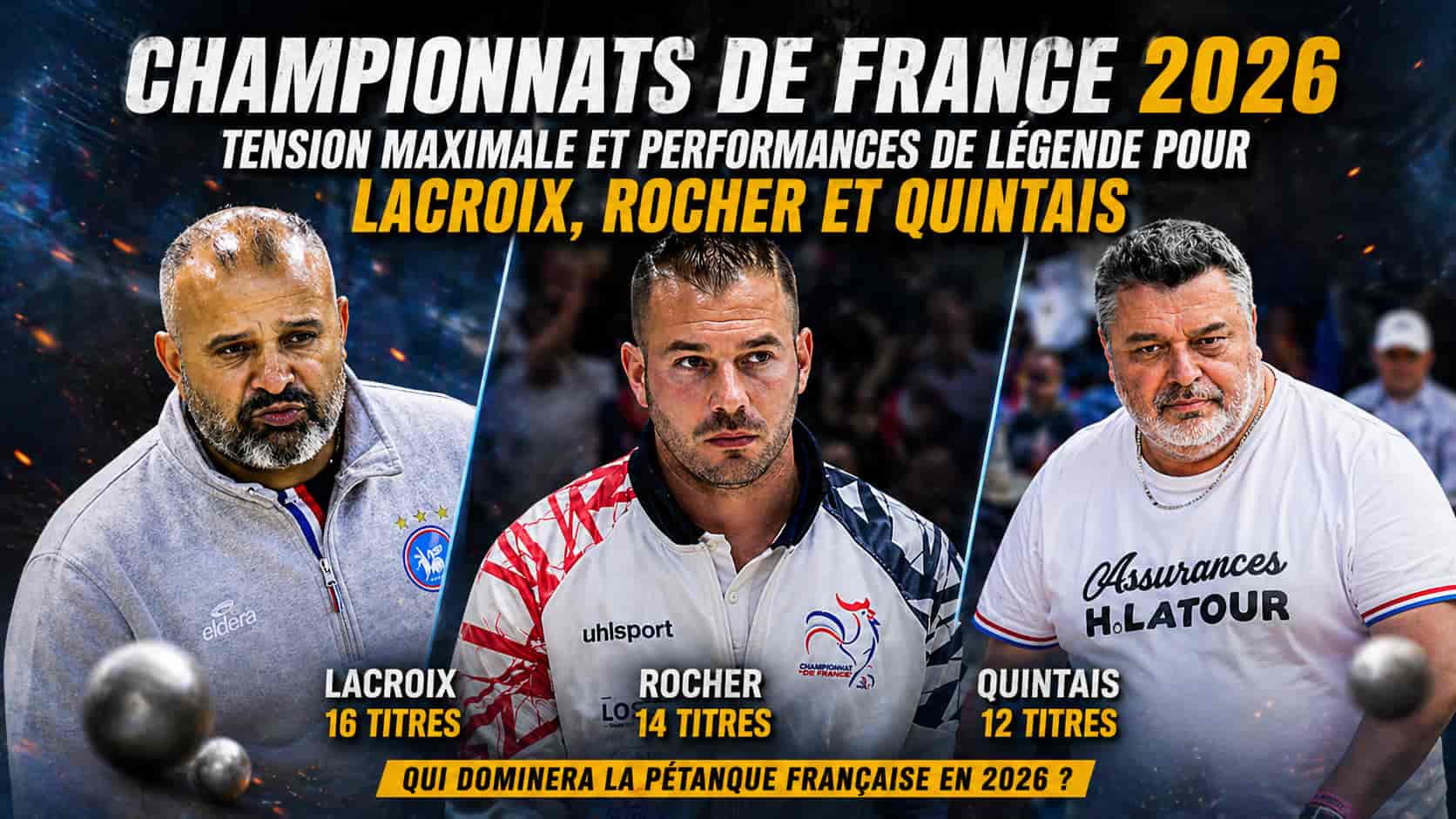 Lacroix, Rocher, Quintais : qui sera le GOAT des championnats de France pétanque en 2026 ?