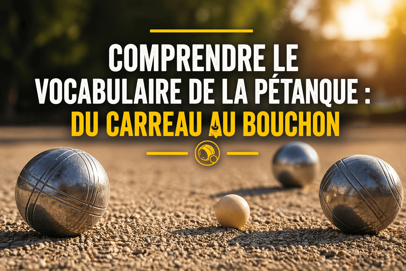 Comprendre le vocabulaire de la pétanque : du carreau au bouchon