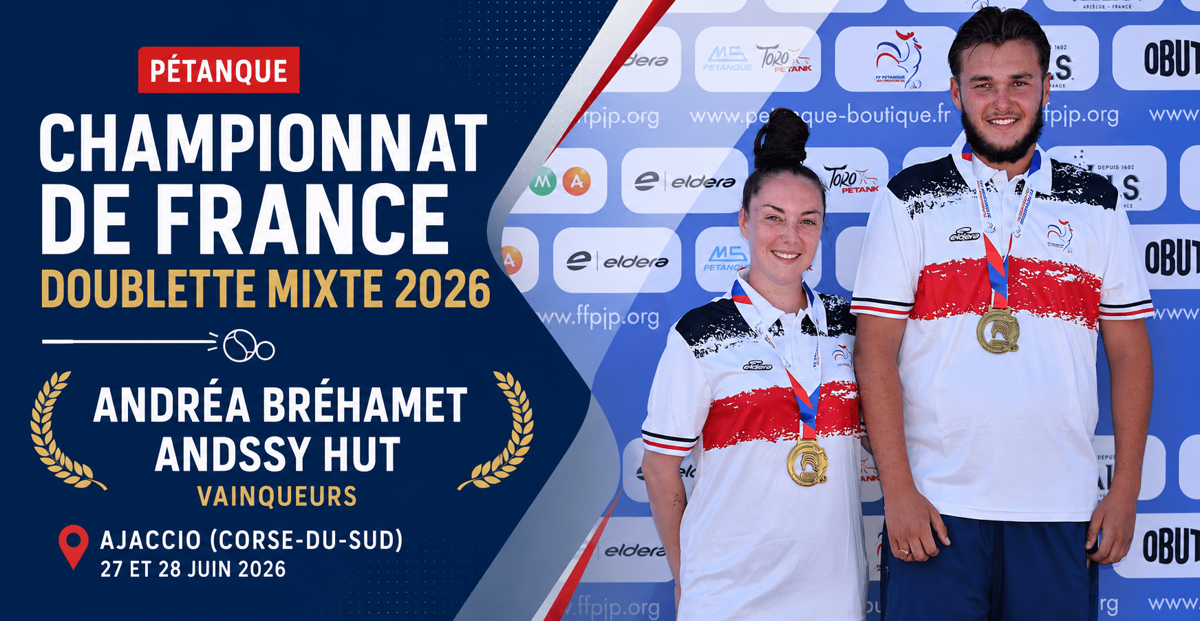 Championnat de France Doublette Mixte 2026 à Ajaccio avec le couronnement d’une nouvelle génération