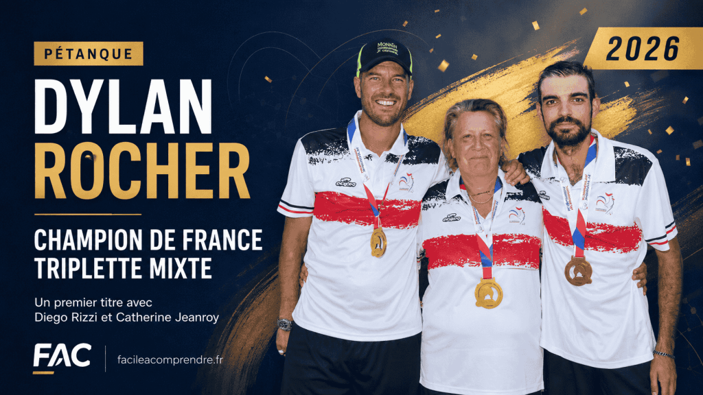 Dylan Rocher champion de France triplette mixte 2026 pour la première fois