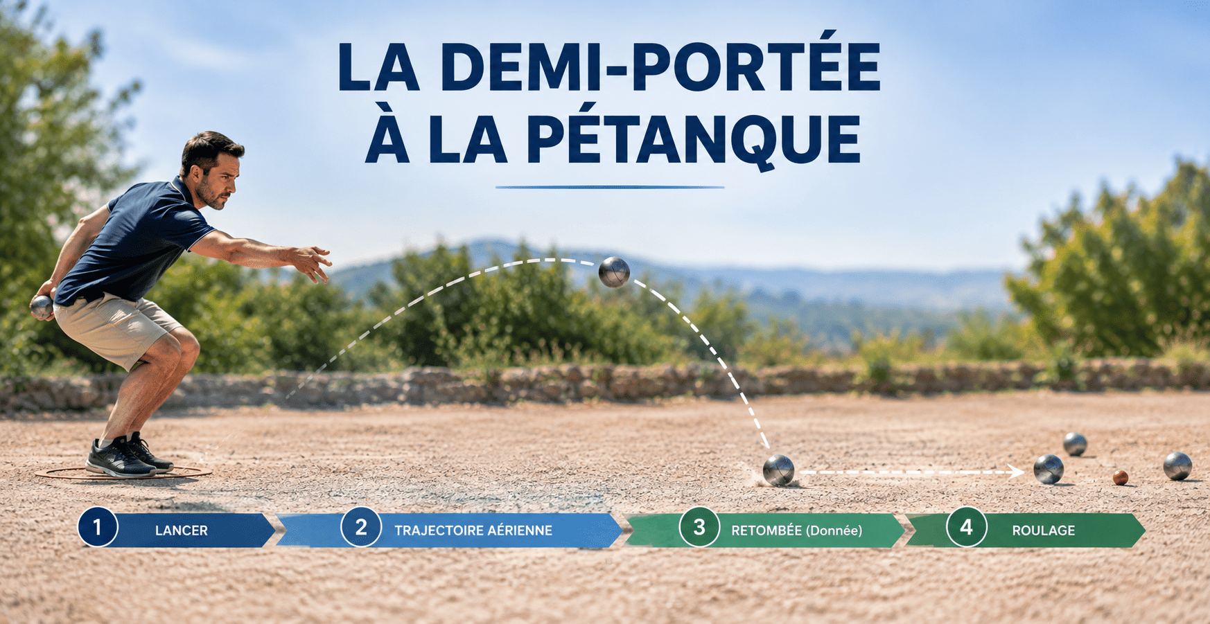 Comment maîtriser la demi-portée à la pétanque
