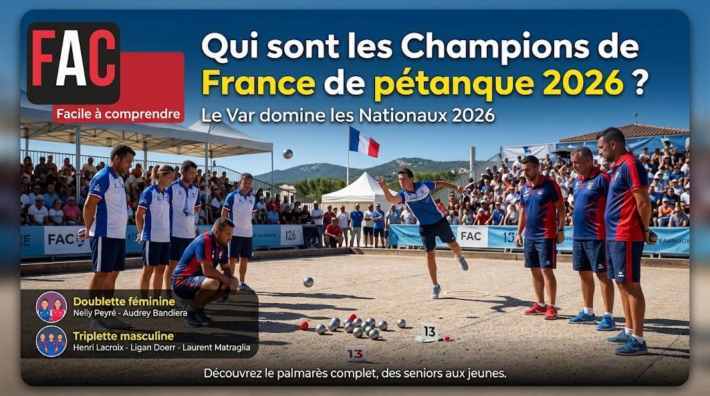 Qui sont les Champions de France de pétanque 2026 ?