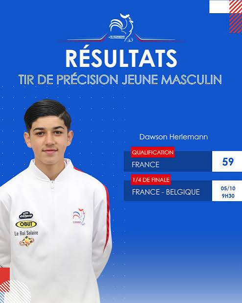 Dawson Herlemann en demi-finale du tir de précision au Championnat d’Europe 2026
